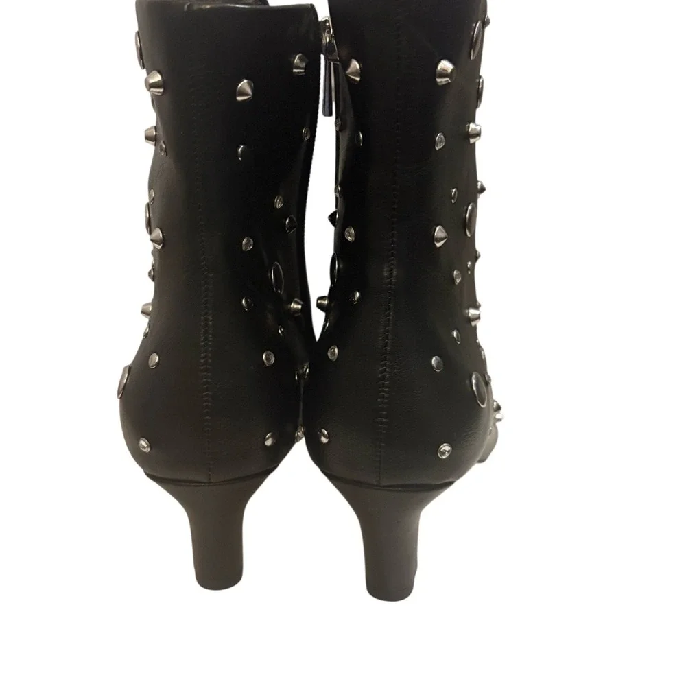 Jessica Simpson Viviana Black Studded Pointed Toe Ankle Boots Women's‎ Size 7M